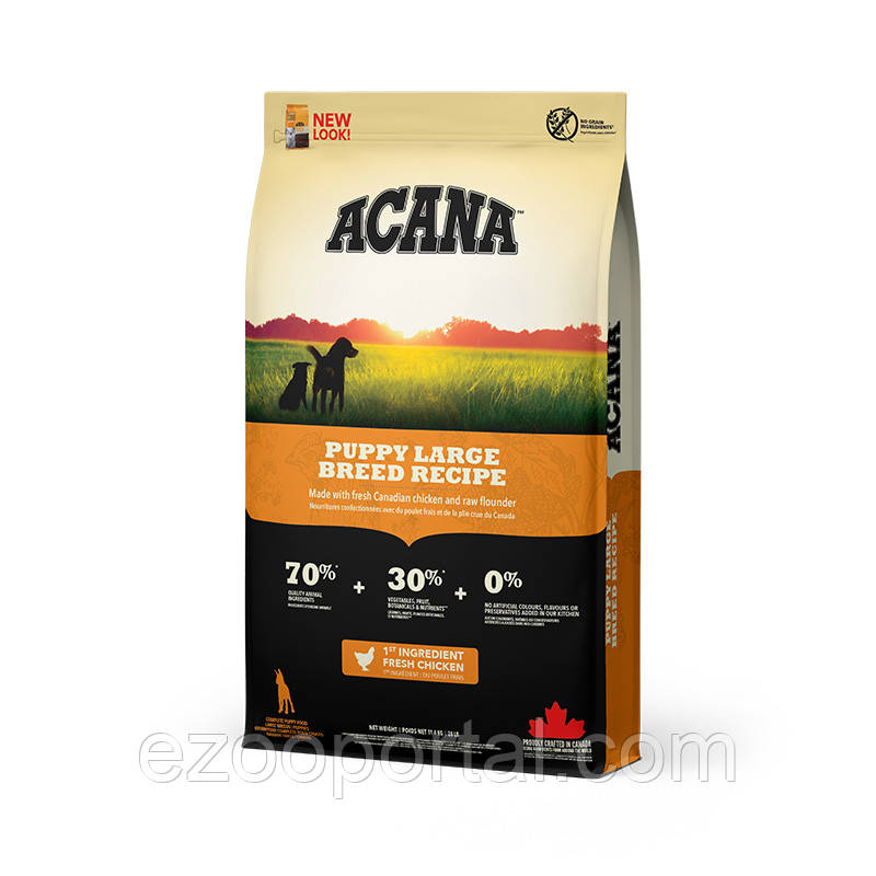 ACANA Puppy Large Breed Recipe 11.4kg корм для цуценят великих порід