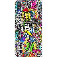 Чехол Силиконовый для Телефона с Принтом на Samsung Galaxy M10 (M105) (Цветные Наклейки)
