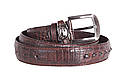 Чоловічий ремінь зі штучної шкіри під джинси 230755 коричневий, фото 2