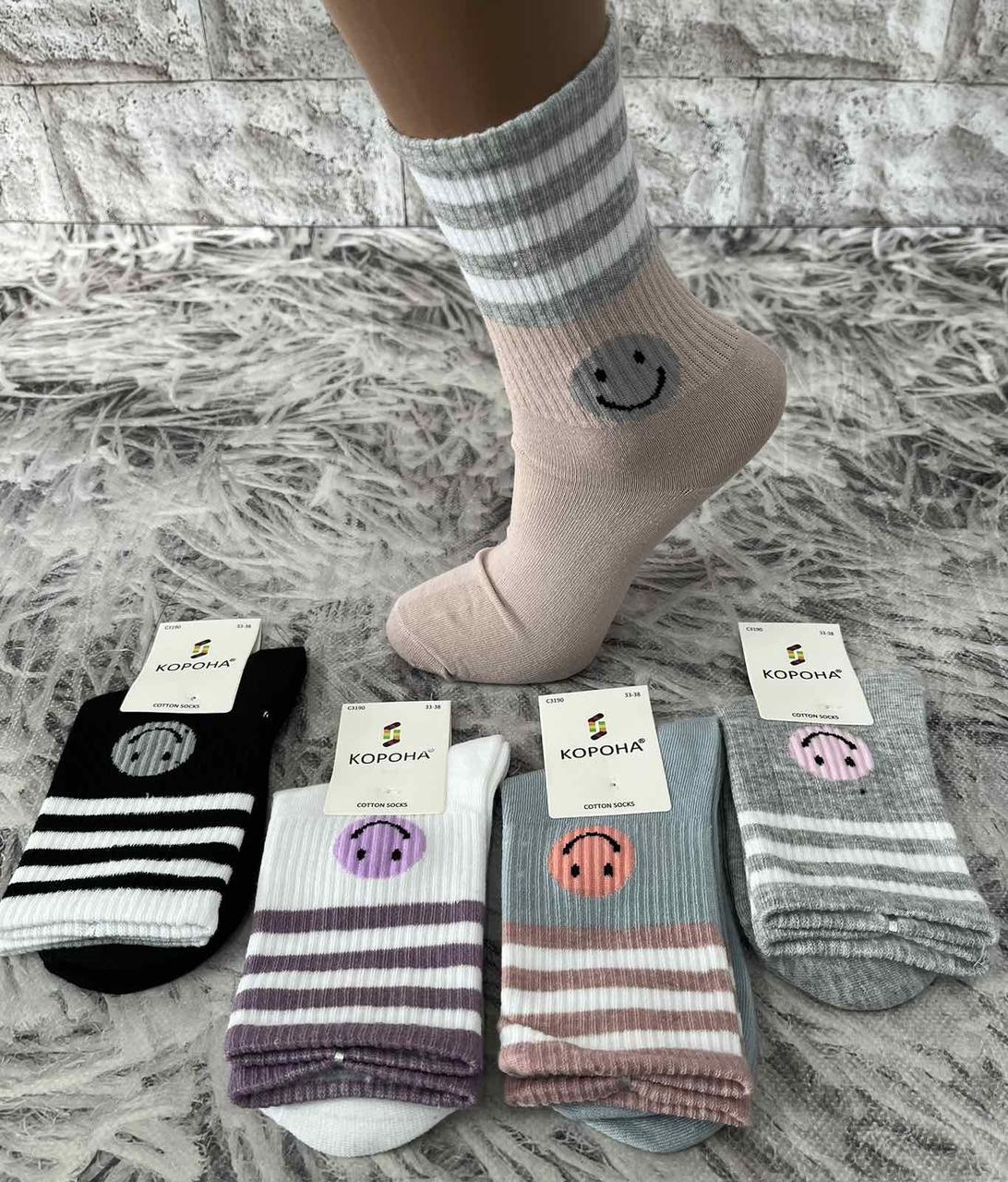 Шкарпетки дитячі ( підліткові) Корона хлопкові, стрейчеві Розмір 33-38