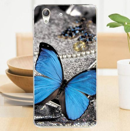 Чохол-накладка для Huawei Y6 II з малюнком Синя метелик