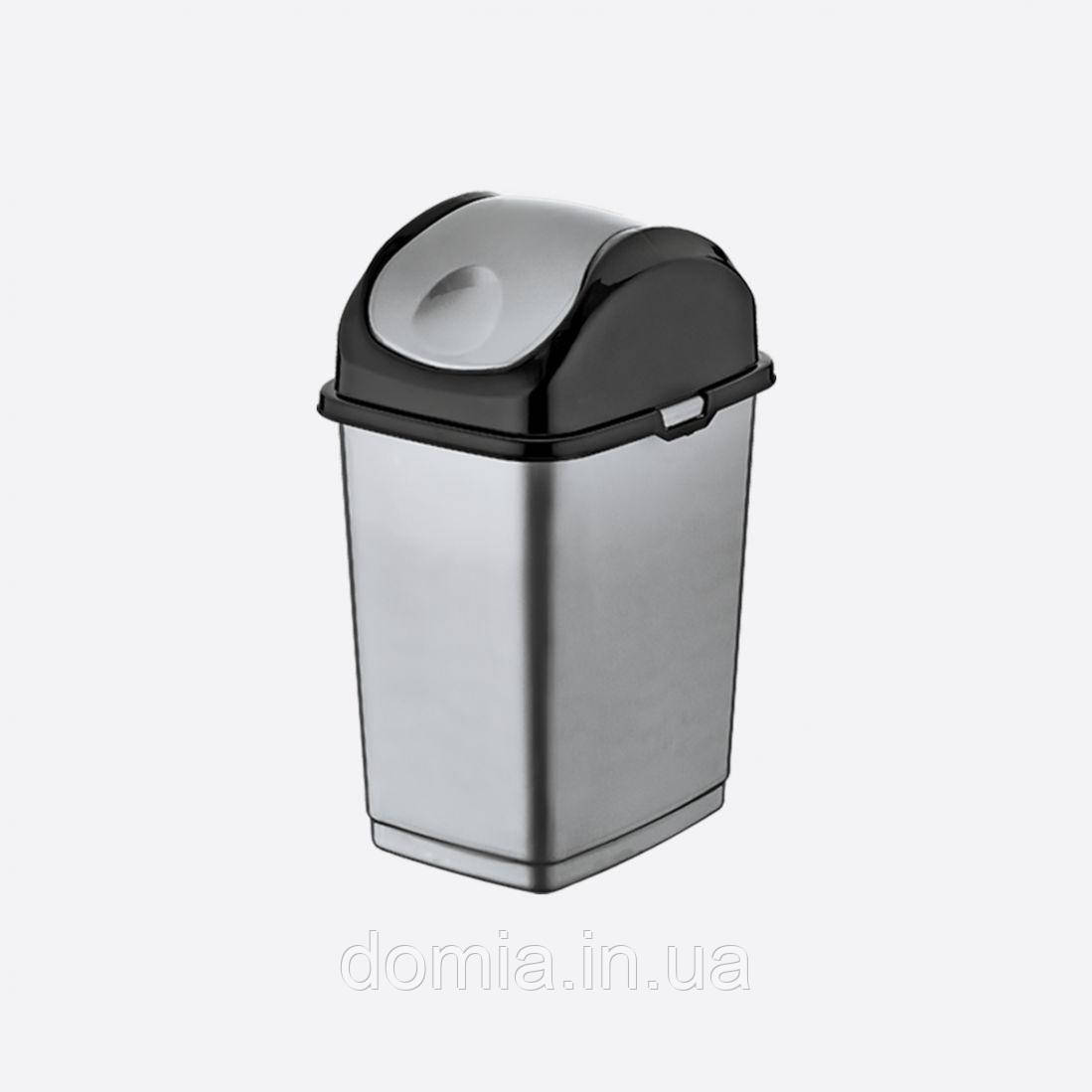 Ведро мусорное Slim з кришкою DUNYA PLASTIK ТУРЦИЯ 18 л. 9403