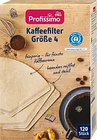 Паперові фільтри для кавоварок Profissimo Kaffeefilter (Gr. 4), 120 шт