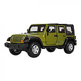 Автомодель — jeep Frangler unlimited rubicon (асорти зелений металік, темно-синій, 1:32), фото 2