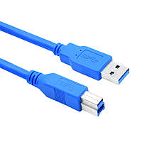 Кабель USB 3.0 AM/BM 1,5 м blue для периферии c