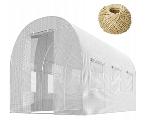 Садова теплиця з вікнами Plonos 6m2 Біла = 300х200х200 см (4970-A)