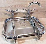 Люк прямокутний нержавіючий для ємностей 425х335х65 під тиск AISI 304, фото 2