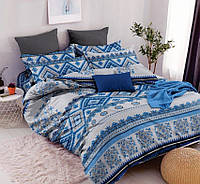 Комплект постельного белья Вышиванка Синяя