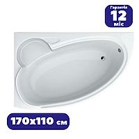 Асимметричные акриловые ванны ADELE 170x110 левая угловая с ногами и панелью белая Польская Swan Гарантия 12 м