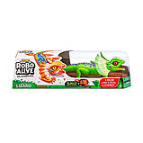 Інтерактивна іграшка robo alive — зелена плащеносна ящірка, фото 9
