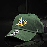 Оригинальная зеленая кепка 47 Brand MLB Oakland Athletics 47 CLEAN UP