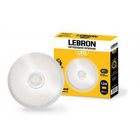 LED світильник Lebron L-WLR-S 12W 4100K з датчиком руху 15-36-46