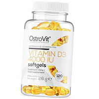 Вітамін Д3 Vitamin D3 4000 Ostrovit 120 шкарпеточкапс (36250064)