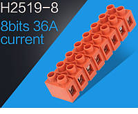 Клеммный блок H2519-8P 36A/660V, материал медь, сечение провода 0.5-6мм2 b