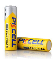 Акумулятор 18650 PKCELL 3.7V 18650 2600mAh Li-ion rechargeable batery 1 шт в блістері, ціна за блістер, Q20 p