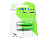 Аккумулятор PKCELL 1.2V AA 2000mAh NiMH Already Charged, 2 штуки в блистере цена за блистер, Q25 b