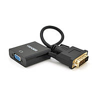 Конвертер VEGGIEG D-V1B DVI (папа) на VGA(мама) 25cm, Black, Пакет i