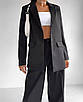 Жіночий діловий костюм-двійка (піджак + штани палаццо) чорний, білий, блакитний, синій (42-44, 44-46 розміри), фото 3