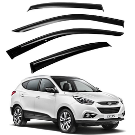 Дефлектори вікон, вітровики на Hyundai ix35 2009-2017 (скотч) AV-Tuning