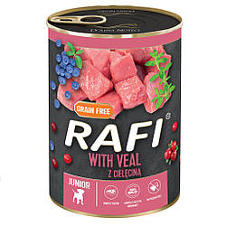Rafi (Рафі) Junior Dog with Veal - Вологий корм для цуценят з телятиною, лохина та журавлина 400 гр