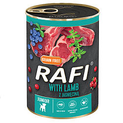 Rafi (Рафі) Junior Dog with Lamb - Вологий корм для цуценят з ягням, лохиной та журавлиною 400 гр