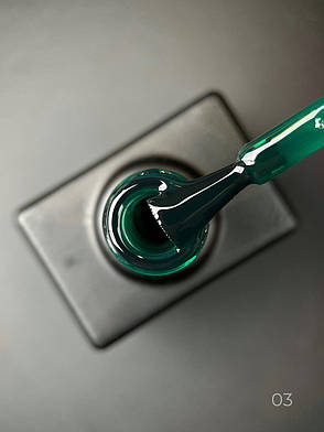 Color Top Дизайнер (9 мл.) - кольорове топове покриття для нігтів з вітражним ефектом Зелений 03, фото 2