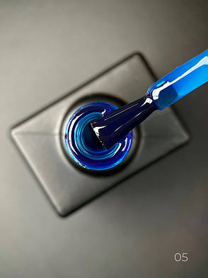 Color Top Дизайнер (9 мл.) - кольорове топове покриття для нігтів з вітражним ефектом Синій 05, фото 2