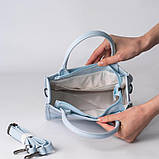 Жіноча сумка клатч через плече в 10-и кольорах. Блакитний, фото 3