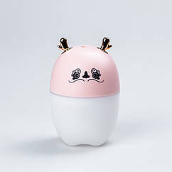 Зволожувач повітря для дитячої з підсвічуванням 220 мл парозволожувач з ароматизацією водяний паровий Lugi Рожевий