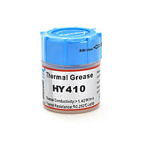 Паста термопроводная HY-410 15g, банка, White, >1,42W/m-K, <0.262°C-in²/W, -30° 280°, Вязкость -1K cPs, OEM