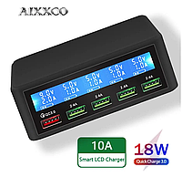 Быстрое зарядное устройство AIXXCO 40 Вт USB 5 портов мощная зарядная станция для iPhone, iPad