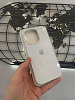Чохол-накладка Silicone Case з мікрофіброю для iPhone 14 Pro,якісний чохол для Айфон 14 Про (колір білий)