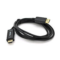 Кабель VEGGIEG DH-402 Display Port (папа) на HDMI(папа) 1.5m, Black, Пакет i