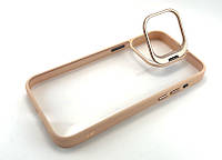 Чехол на iPhone 15 Pro Max Stand Case с подставкой накладка бампер бежевый стекла на камеру