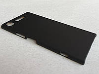 Sony Xperia XZ1 защитный чехол (бампер, накладка, кейс) черный, из матового ударопрочного пластика