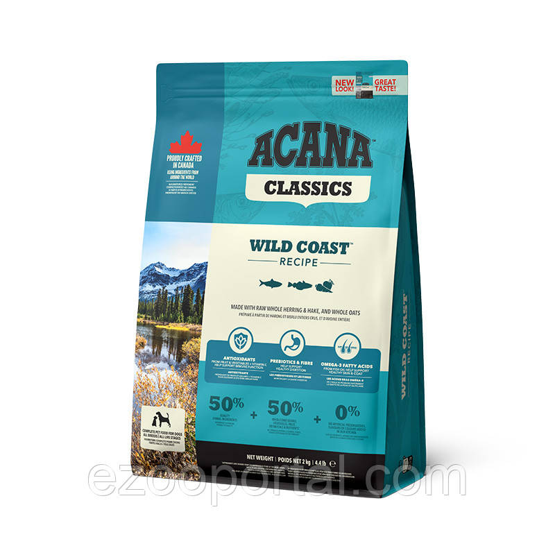 ACANA Wild Coast Recipe 2.0kg корм для собак з лососем та оселедцем