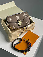 Женская Сумка Louis Vuitton Pochette Métis East West Bag Beige Premium