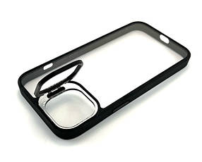 Чохол на iPhone 14 Stand Case з підставкою накладка бампер чорний скла на камеру