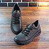 Чоловічі шкіряні кросівки (натуральна шкіра) чорні демісезонні, чоловіче взуття весна осінь, розмір 40 41 42 43 44 45, фото 4