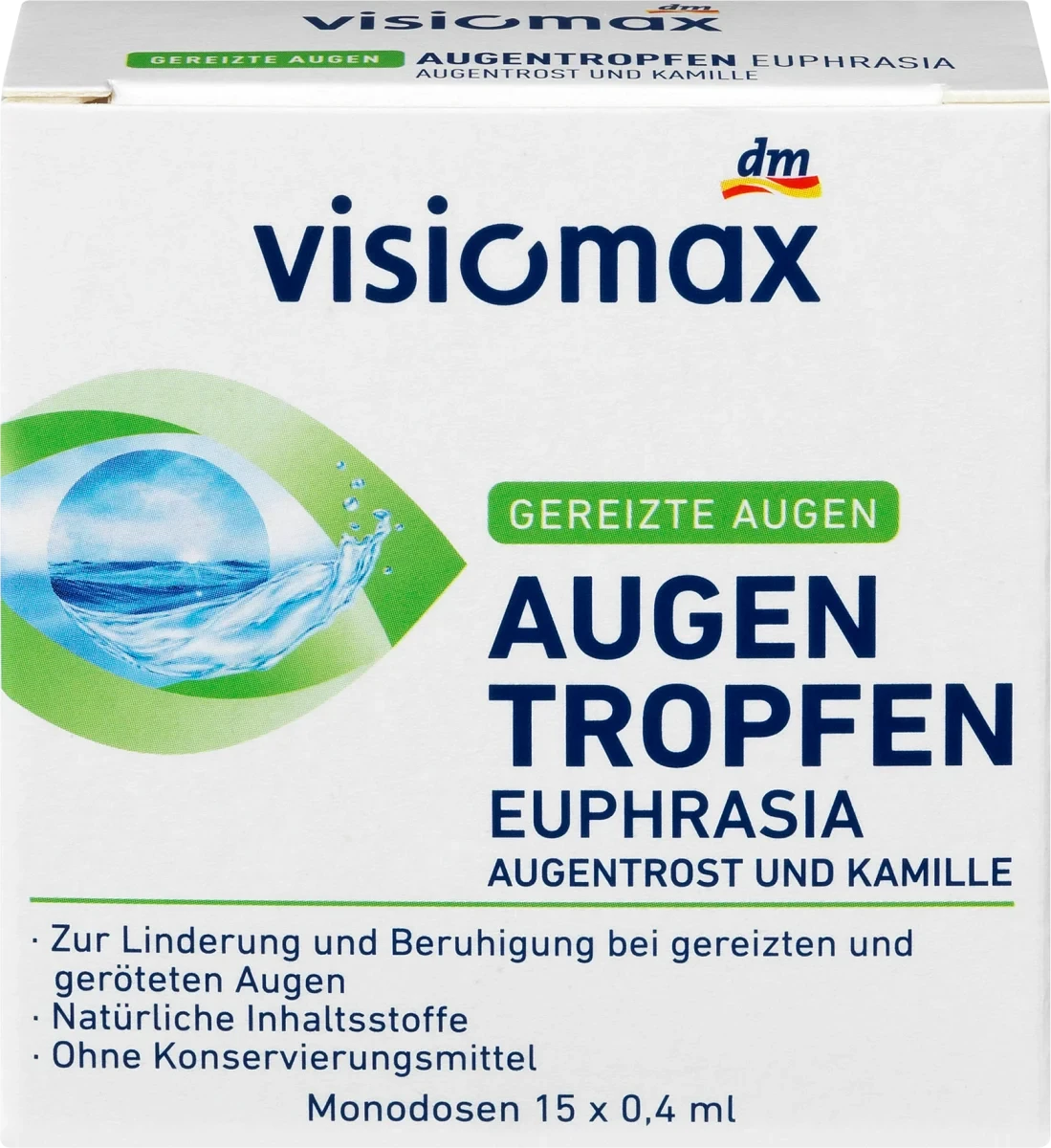 Очні краплі VISIOMAX Euphrasia Augentropfen, 15 шт
