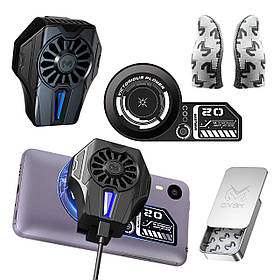 Ігровий комплект MEMO: теплопровідна магнітна пластина VC01 + кулер Пельтьє DL01 + напальчники FS02 телефону