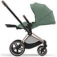 Прогулянкова коляска Cybex Priam 4.0 Leaf Green шасі Rosegold, фото 3