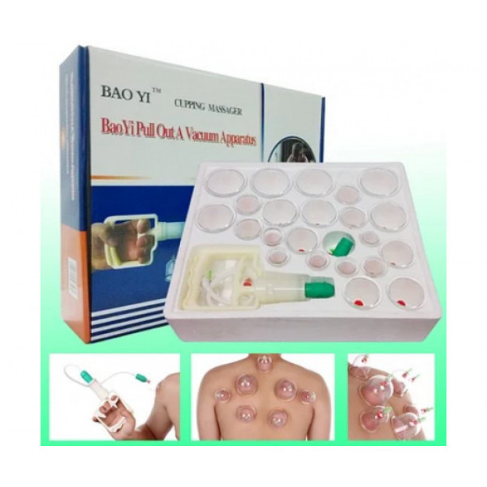 Антицелюлітні вакуумні банки з насосом 24 шт.