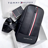 Мужская сумка-слинг через плечо Tommy Hilfiger брендовая черная бананка нагрудная сумка