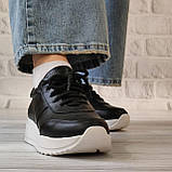 Жіночі бежеві шкіряні кеди на невеликій платформі, фото 5