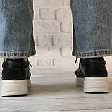 Жіночі бежеві шкіряні кеди на невеликій платформі, фото 7