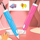 Ручка 3D 6-1 3-го покоління 3Д ручка для малювання пластиком набір із трафаретами, фото 2