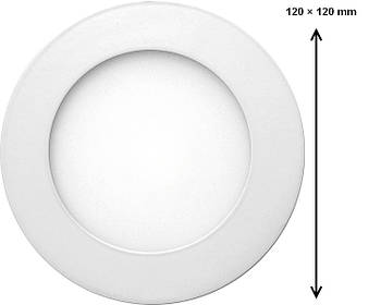 Світильник LED 6W 4500К 390Lm коло ECOSTRUM Загальний:120мм Врізний:110мм