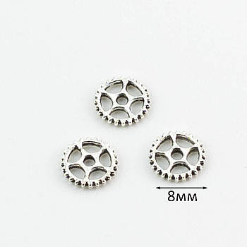 Металева шестерня 8мм срібло 1шт SHR027