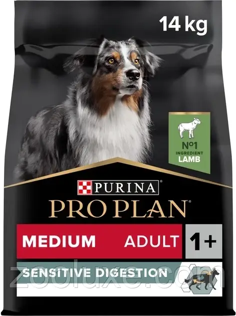 Purina Pro Plan Medium Adult Sensitive Skin Lamb 3 кг / Пурина Про План Медіум Сенситив Скін Ягня корм для